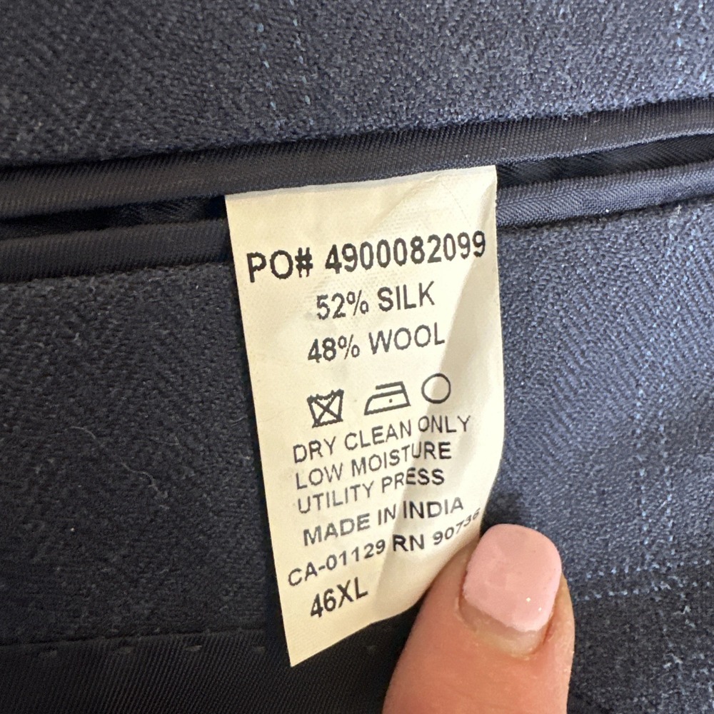 Lauren Ralph Lauren Men's Sport Coat Silk/Wool Blend 46XL Blue Large Check - Picture 5 of 8